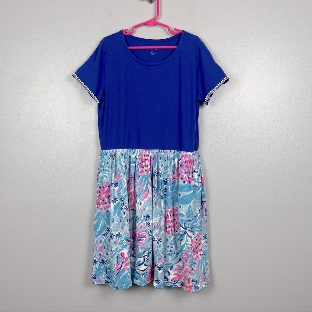Lilly Pulitzer girls blue Giavanna dress, size 12/14.